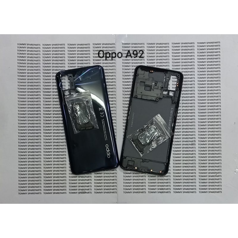 CASING FULL SET+BEZZEL TULANG MESIN TENGAH+BACKDOOR TUTUP BELAKANG OPPO A52 A92 2020 ORIGINAL