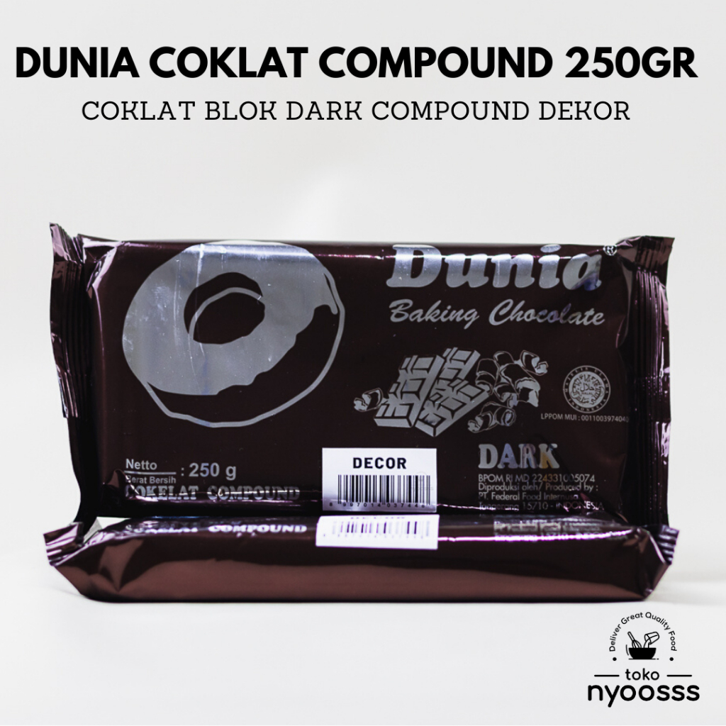 

Dunia Coklat Dekor Compound Dark 250Gr / Coklat Batang / Coklat Dekorasi