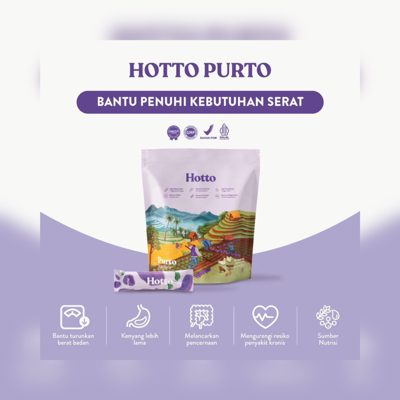 

HOTTO Purto Multigrain Oat with Purple Potato healthy cereal makanan sehat