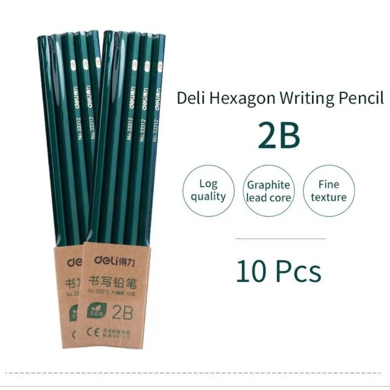

Deli Pensil Kayu 2B/HB 33312 Alat Tulis | Perlengkapan sekolah