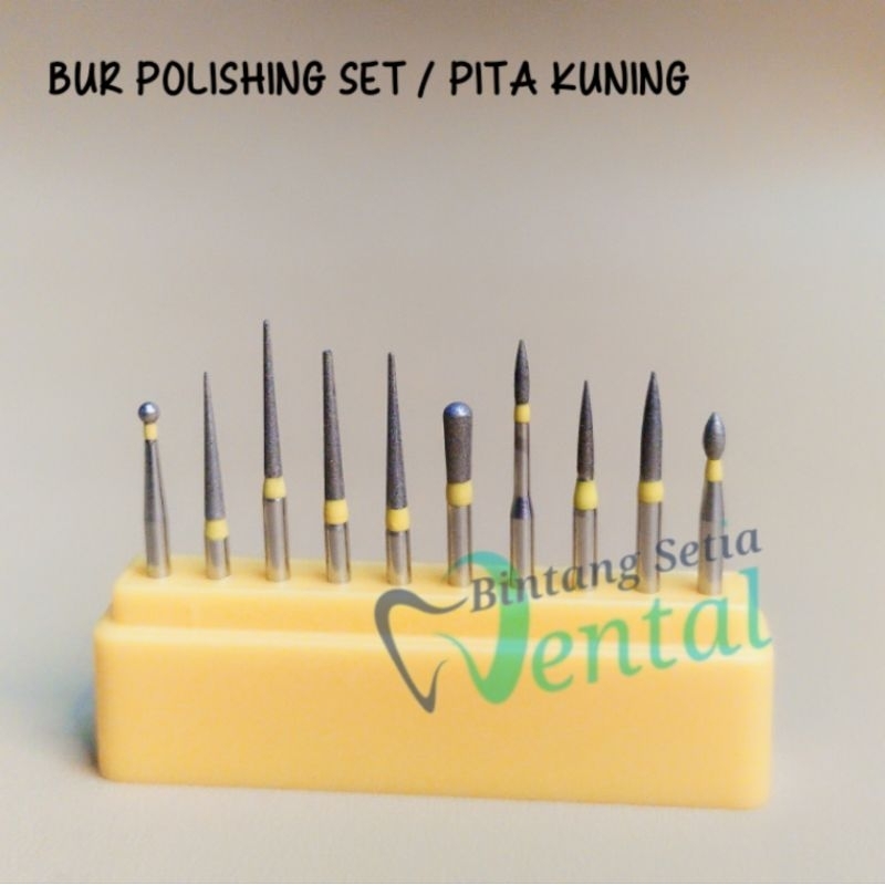 BUR POLISHING SET / BUR PITA KUNING (ISI 10)