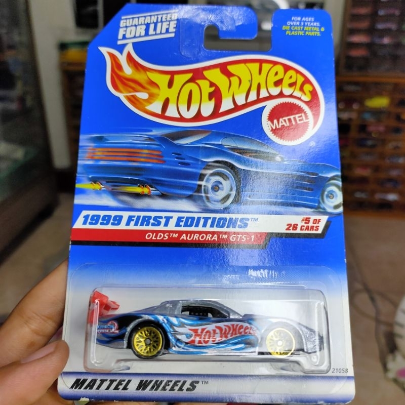 hotwheels blue card olds aurora gts 1