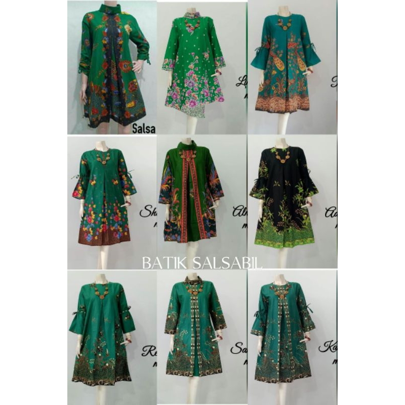 ATASAN BATIK WANITA ATASAN KERJA WANITA WARNA HIJAU WARNA TOSCA