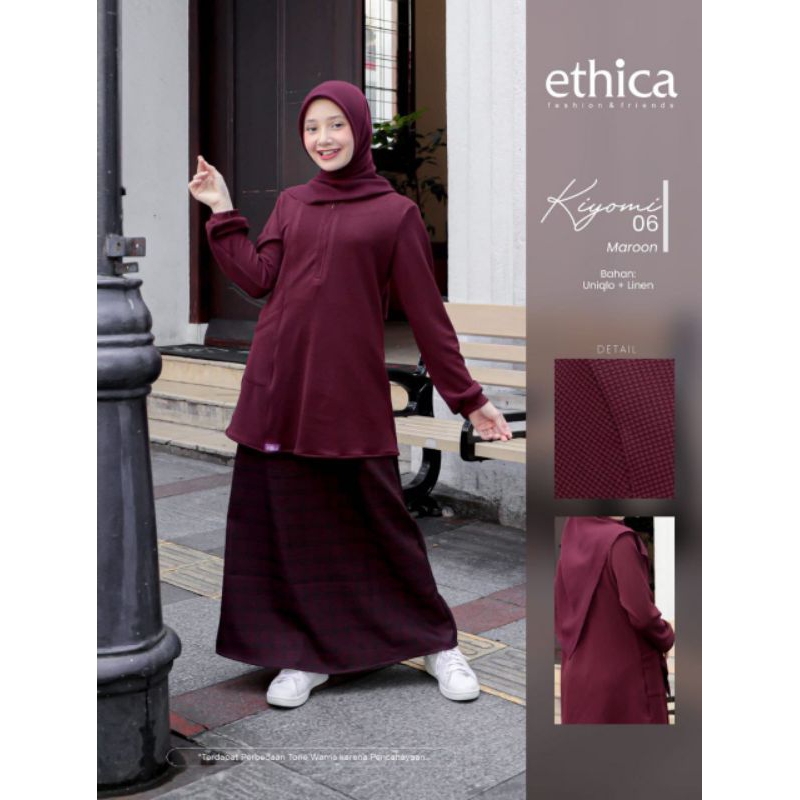 PROMO ATAS BAWAH REMAJA || KIYOMI 05 MAROON MUSTARD || BAZAR GERCEP ETHICA || TURUN HARGA