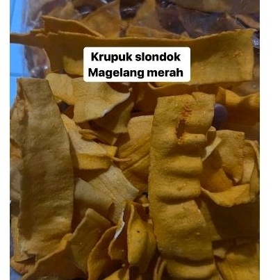 

krupuk slondok merah Magelang mentah