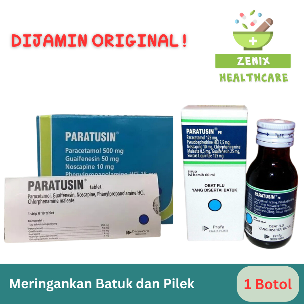 Paratusin Sirup/Tablet Obat Batuk Pilek