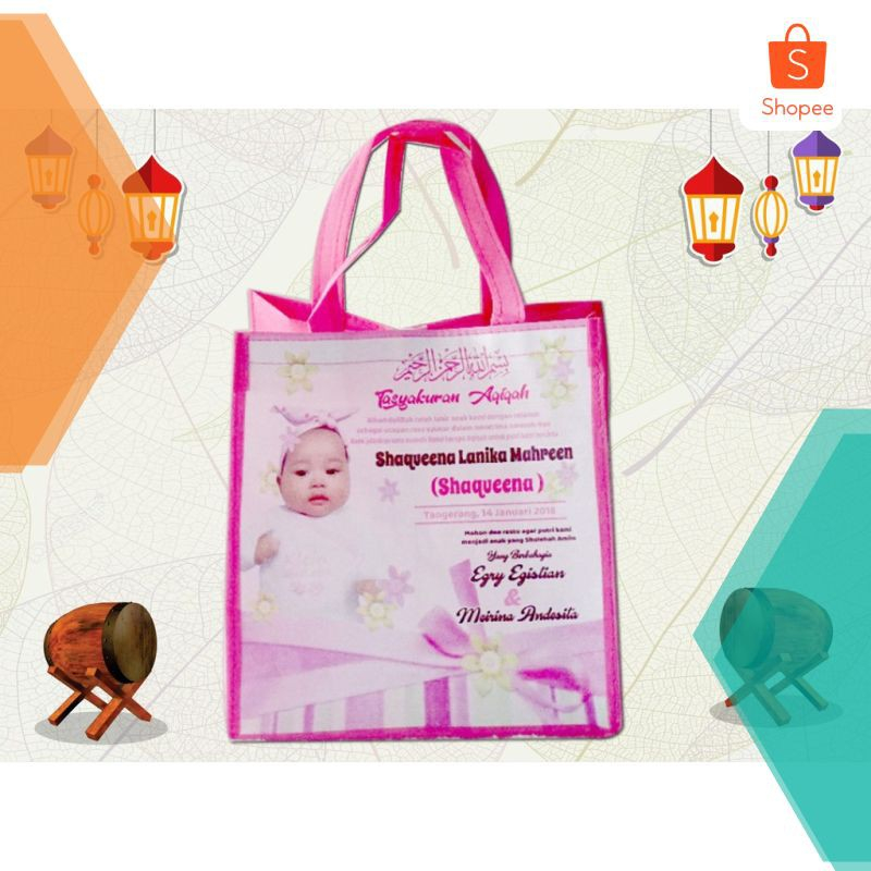 

Tas Hajatan Untuk Tasyakuran Aqiqah, Haul Muat Box Nasi Dan Snack Custom Nama Bahan Tebal