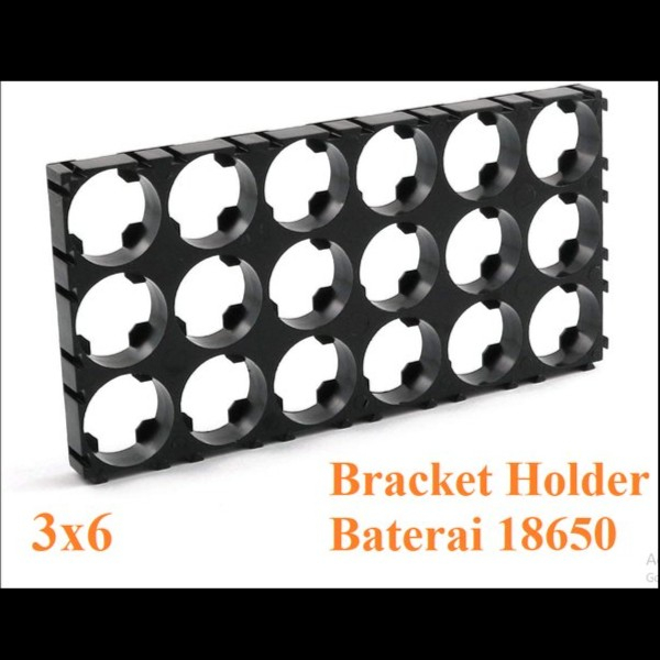 bracket 18650 3x6 holder 18650 3.7v lithium baterai pack 6x3