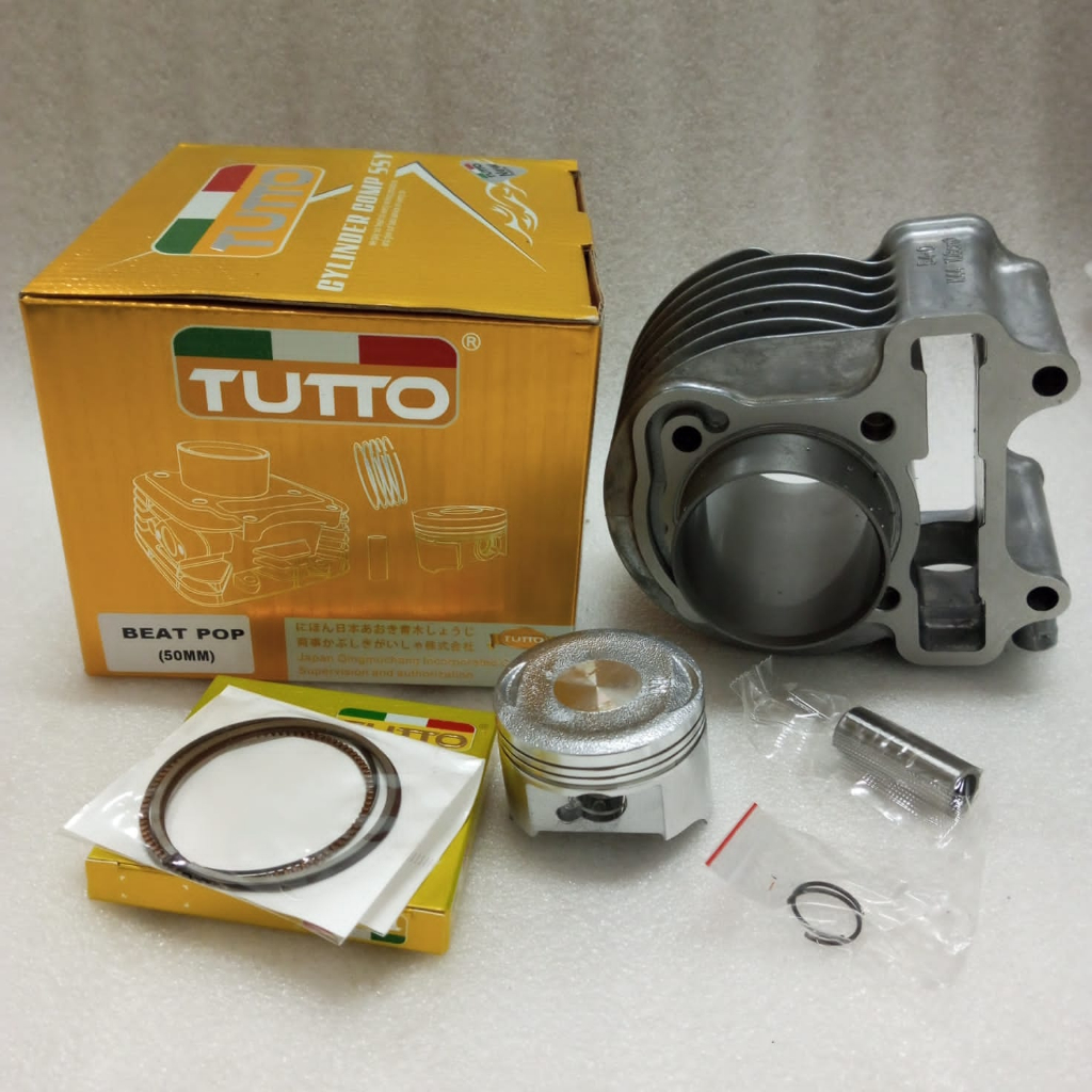 BLOK SEHER BEAT POP KOMPLIT - BORING BEAT ESP ASSY - CYLINDER BLOK ASSY BEAT POP BORING MERK TUTTO