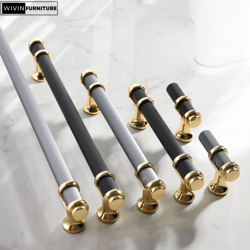W-27 Handle Lemari Handle Black Godl Knob Tarikan Laci Gagang Pintu Handle Simple Minimalis