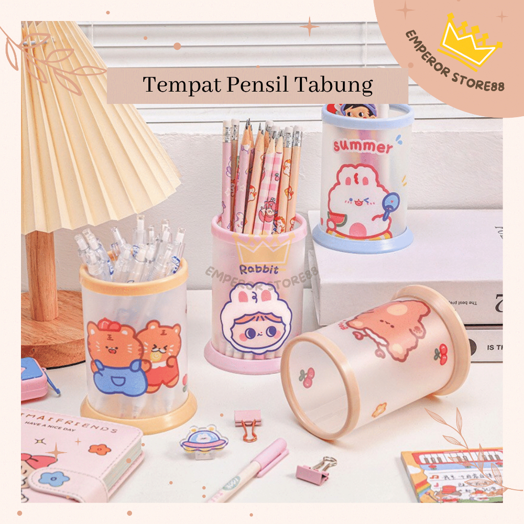 

Tempat Pensil Tabung Motif / Kotak Pensil Tabung Cute / Tempat Penyimpanan Pensil Pulpen