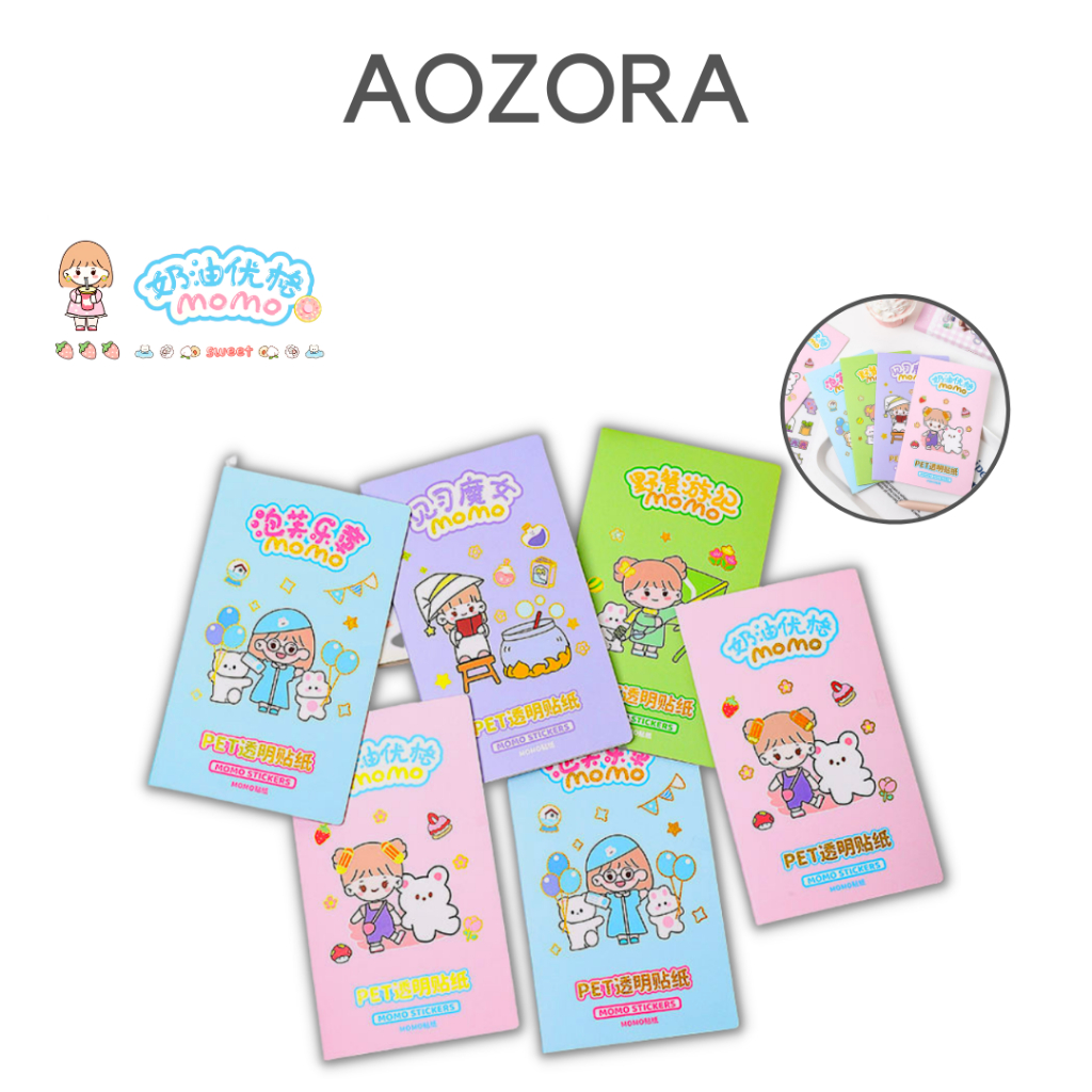 

[ Aozora ] Stiker Amplop Momo Stiker 2D ( 1 Book Isi 8 Lembar )