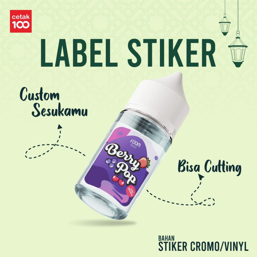 cetak stiker vinyl glossy / doff+ laminasi glossy/doff + cutting pola