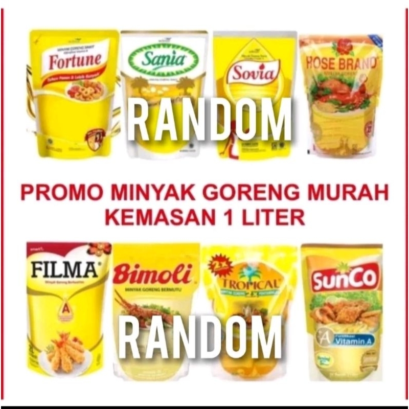 

Minyak goreng kemasan 1liter merk random