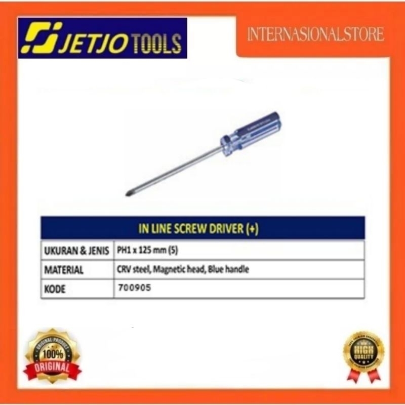 OBENG PLUS PH1 X 200MM (5) JETJOTOOLS 700905