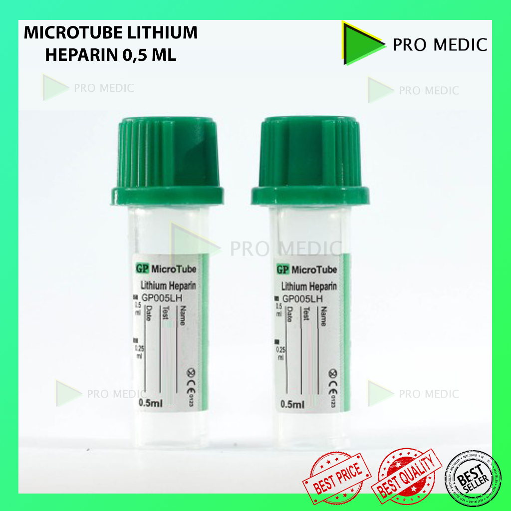 Tabung Microtube Lithium Heparin 0.5ml Merk GP | 1 pack