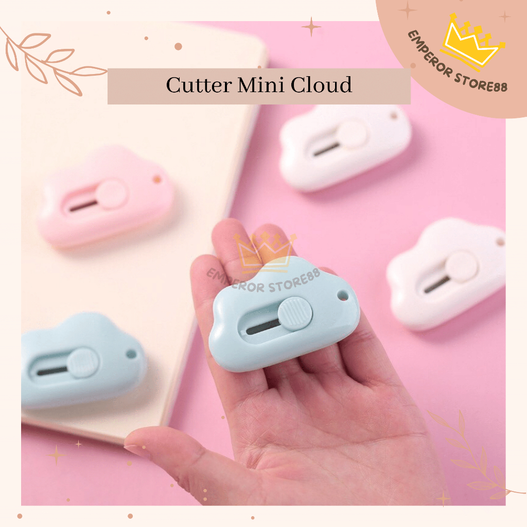 

Cutter Mini Cloud Karakter Awan / Pisau Pemotong Kertas Mini Cute