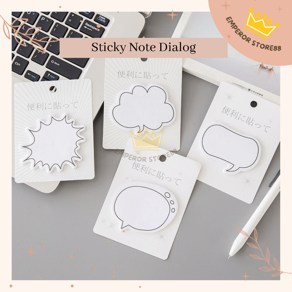 

Sticky Note Dialog / Memo Dialog / Stick Note Lucu Dialog Komik Sticky Notes Putih Karakter Aesthetic Manga Character