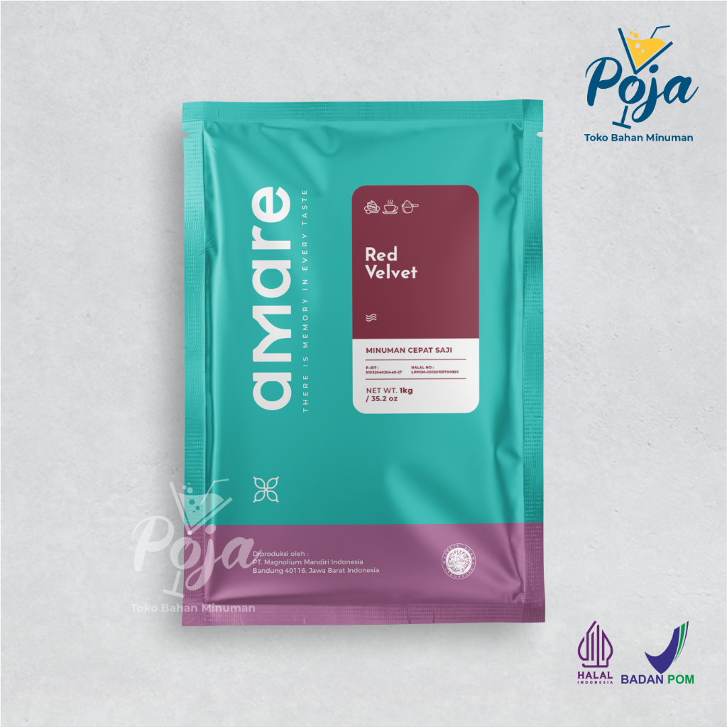 

Bubuk Minuman Premium Red Velvet Amare Kemasan 1kg