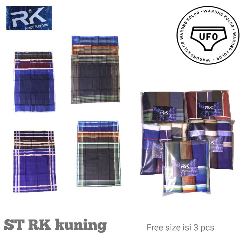 saputangan pria RK kuning isi 3 pcs