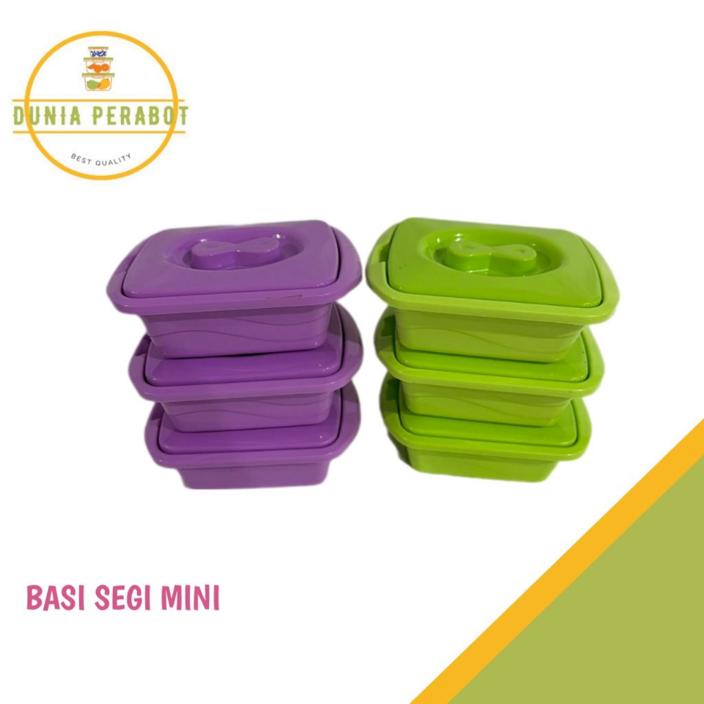 Basi Wadah Makanan Kotak Mini Warna DX / Basi Wadah Sayur / Wadah Prasmanan / Tempat Sayur Tutup /  