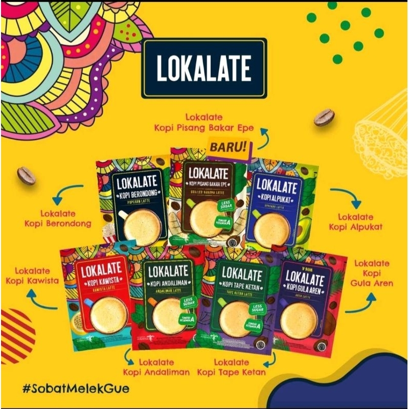 MONIESHOP - LOKALATE KOPI TAPE KETAN/ANDALIMAN/AVOCADO 1 SACHET