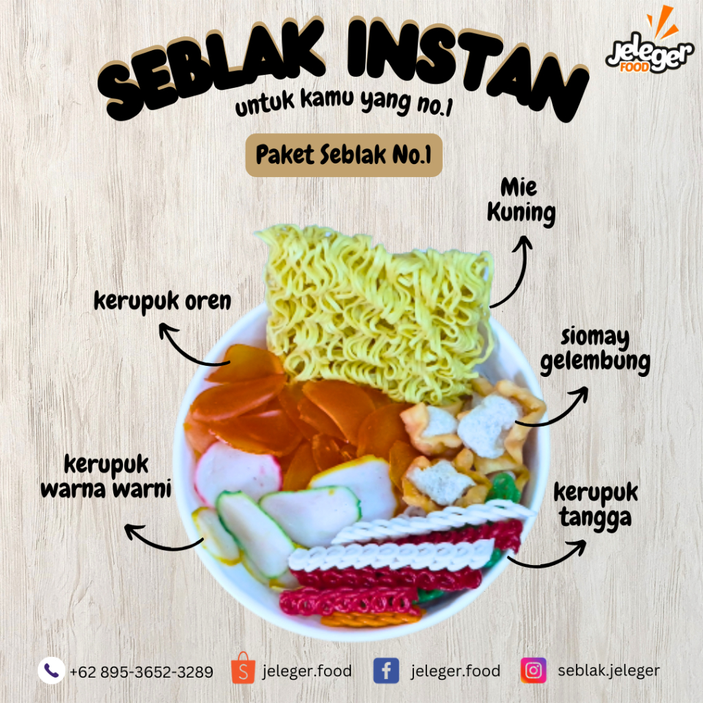 

Seblak instan komplit / Seblak / Seblak jeleger / makanan instan / Seblak bandung /Seblak jeleger paket 1