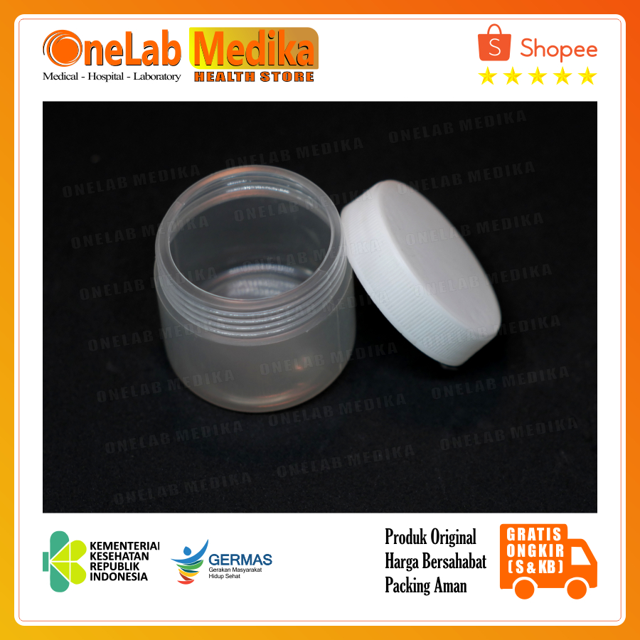 Pot Sputum Pot Dahak 5x6 Lokal wadah dahak 100ml pot sputum 100ml/cc (min order per 50pc)