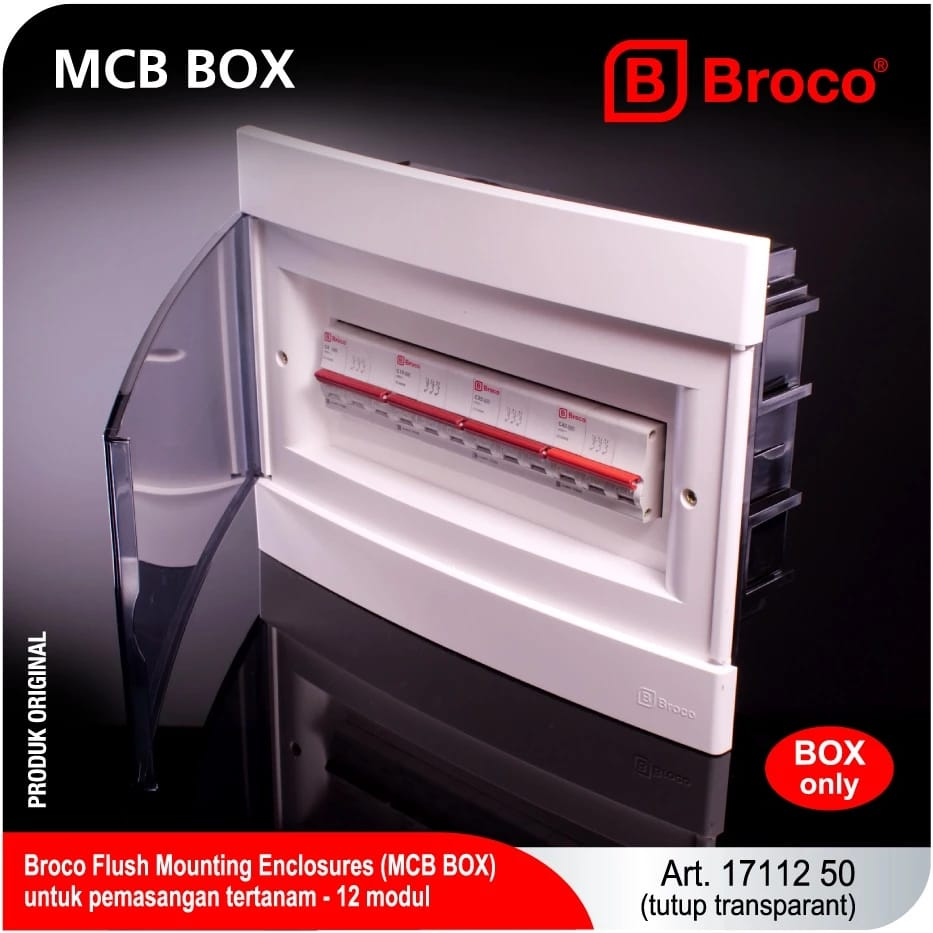 Box MCB 12 Grup Broco 17112-55 Box MCB 12 Group IB tutup transparan