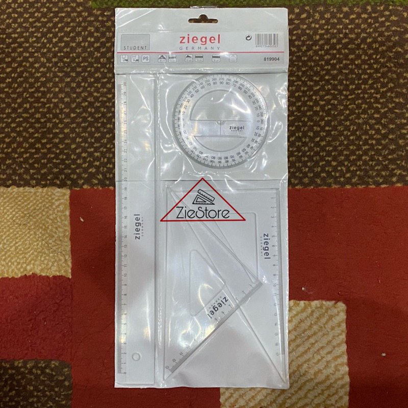 Penggaris Ziegel Germany 1(Satu) Set Geometri Original [PENGGARIS ARSITEKTUR,TEKNIK SIPIL]