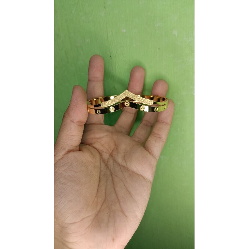 gelang bangle titanium motif aurel