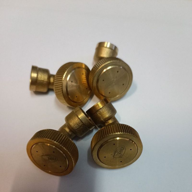 Nozel Spuyer HIU Lubang 4 Gepak Premium / Nozzle Kuningan 5 Lubang Bengkok Merk HIU