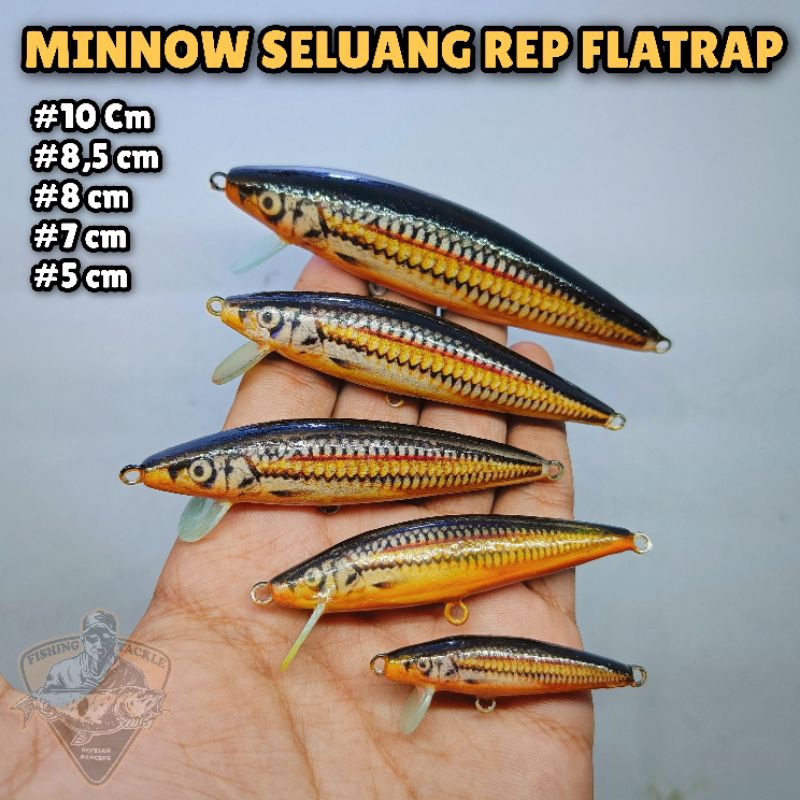 LURE MINNOW SELUANG REP FLATRAP UMPAN CASTING HAMPALA