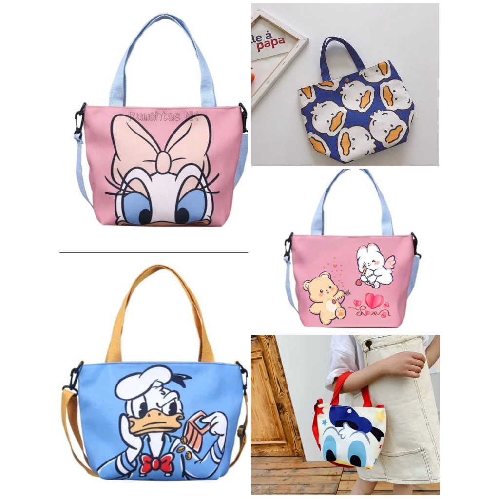 TAS TOTE ZARA DONAL BEBEK DESY DUCK WANITA IMPORT fashion TERLARIS Disney edition