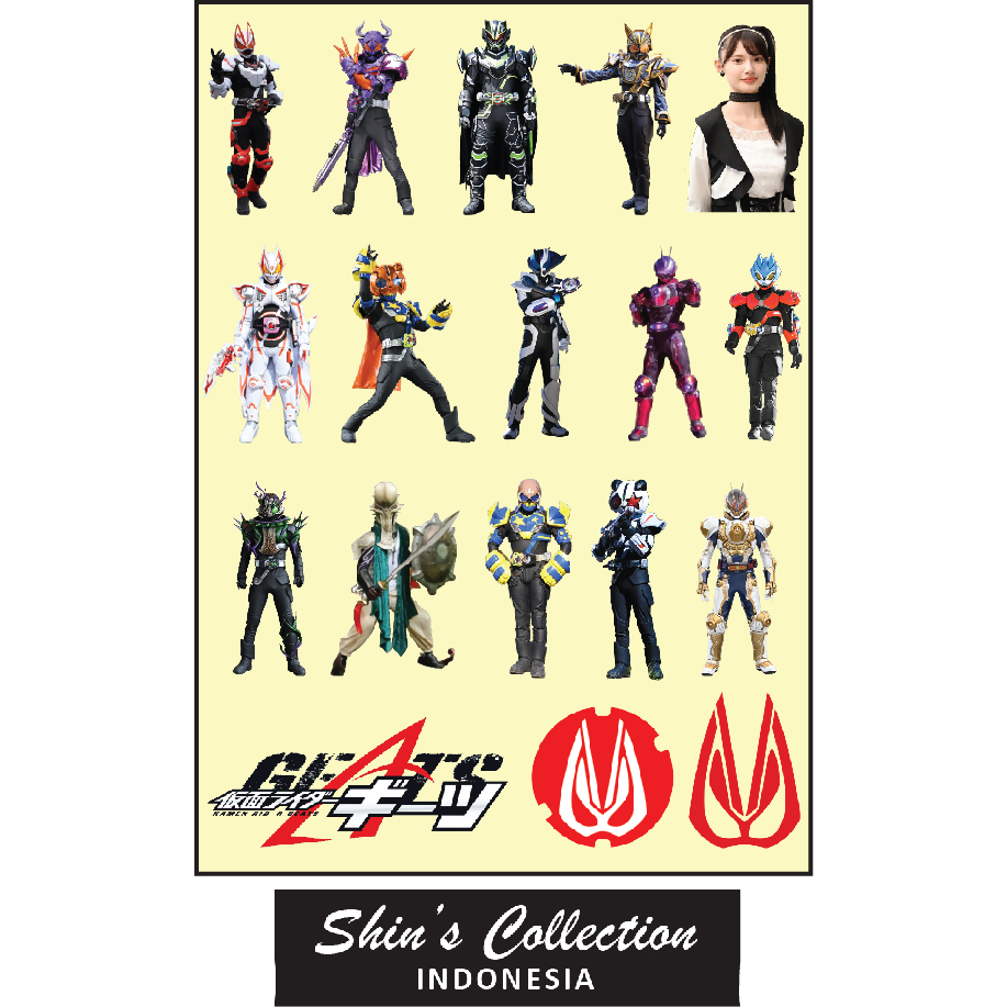 

Sticker stiker murah anti air kamen rider geats