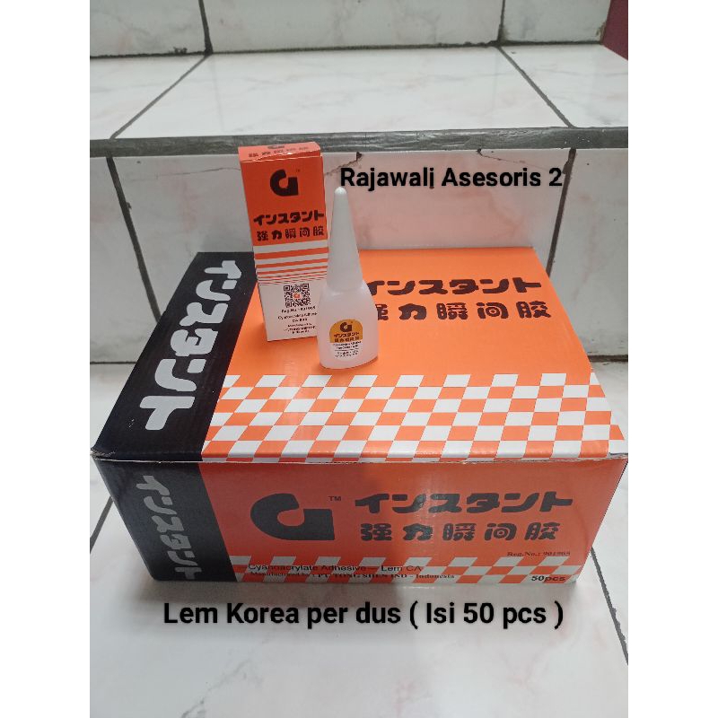 

Zyd LEM G KOREA ASLI Original Lem Super Jepang Per Dus (50pcs)