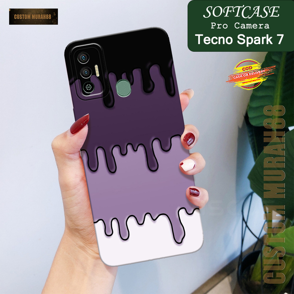 Case Tecno Spark 7 Terbaru - Fashion Case KRIM - Casing Hp Tecno Spark 7 - Softcase Pro Camera Tecno