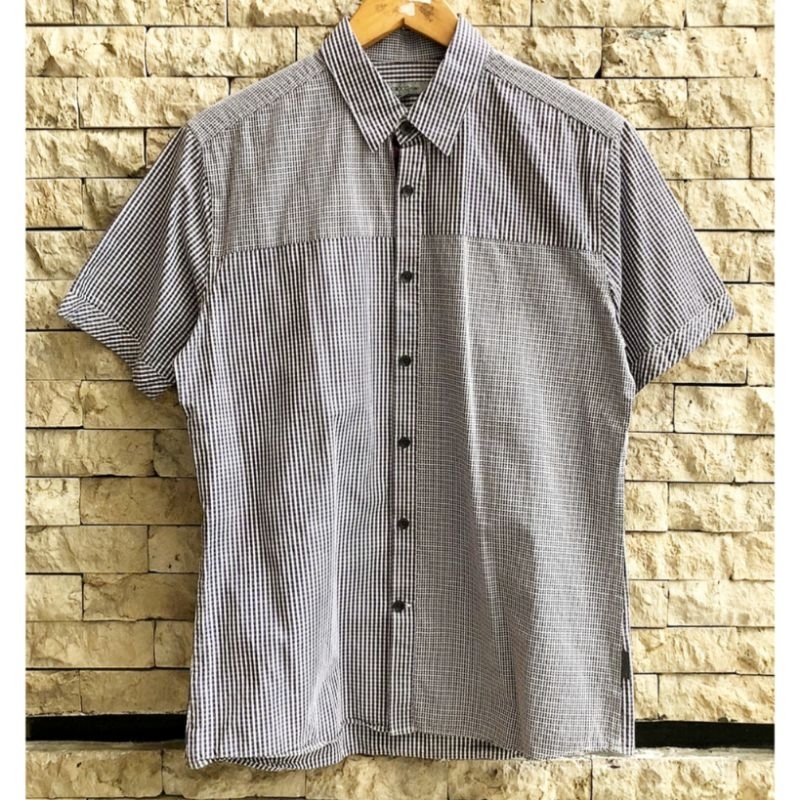 PRELOVED G2000 SHIRT MEN - KEMEJA TANGAN PENDEK PRIA MOTIF KOTAK KOTAK