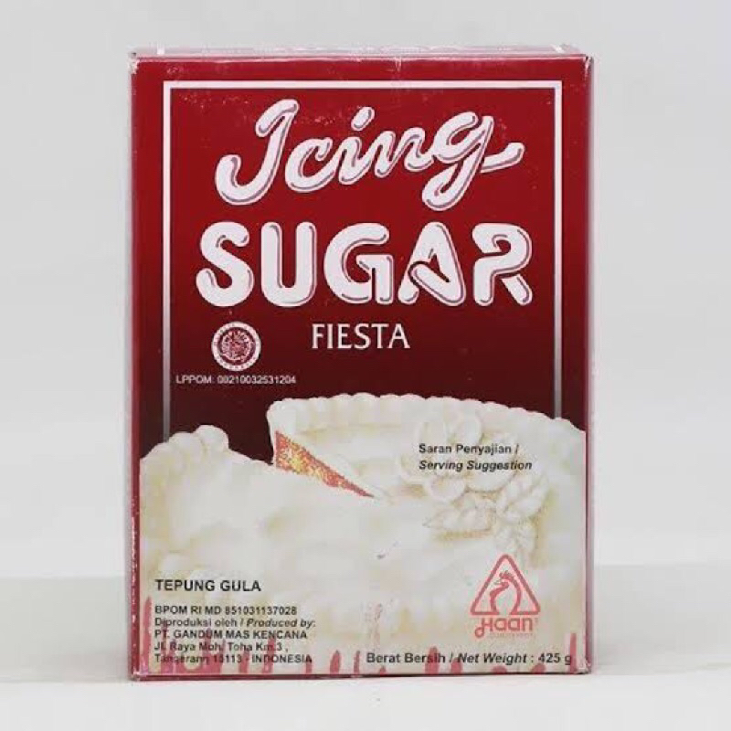 

HAAN Icing Sugar Fiesta Gula Halus Bubuk 425 gram