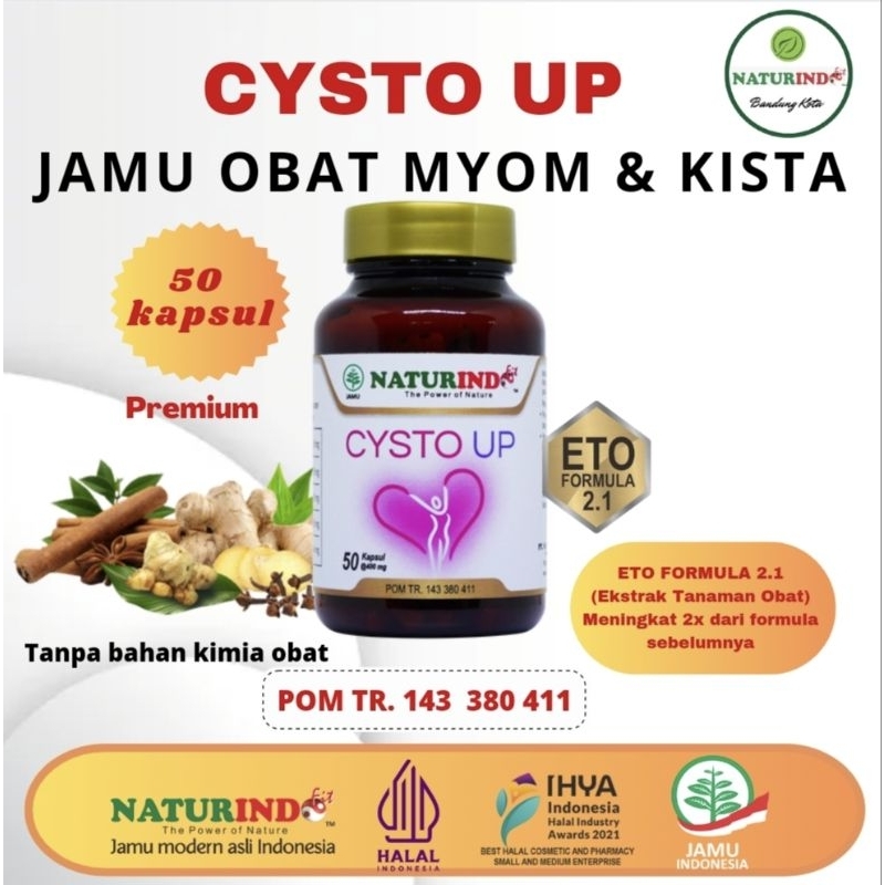 Cysto Up Jamu Herbal Obat Myom/Kista ovarium bartholin Naturindo Bandung Kota