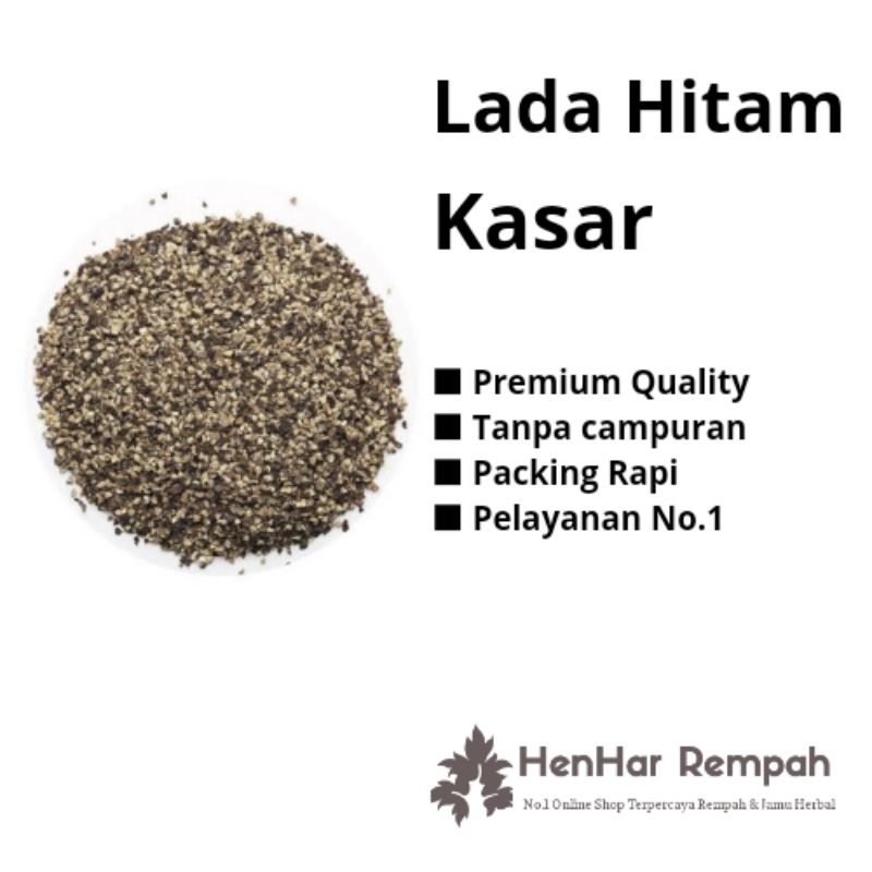 

Lada Hitam Kasar | Cracked Black Pepper 50 gr & 100 gr