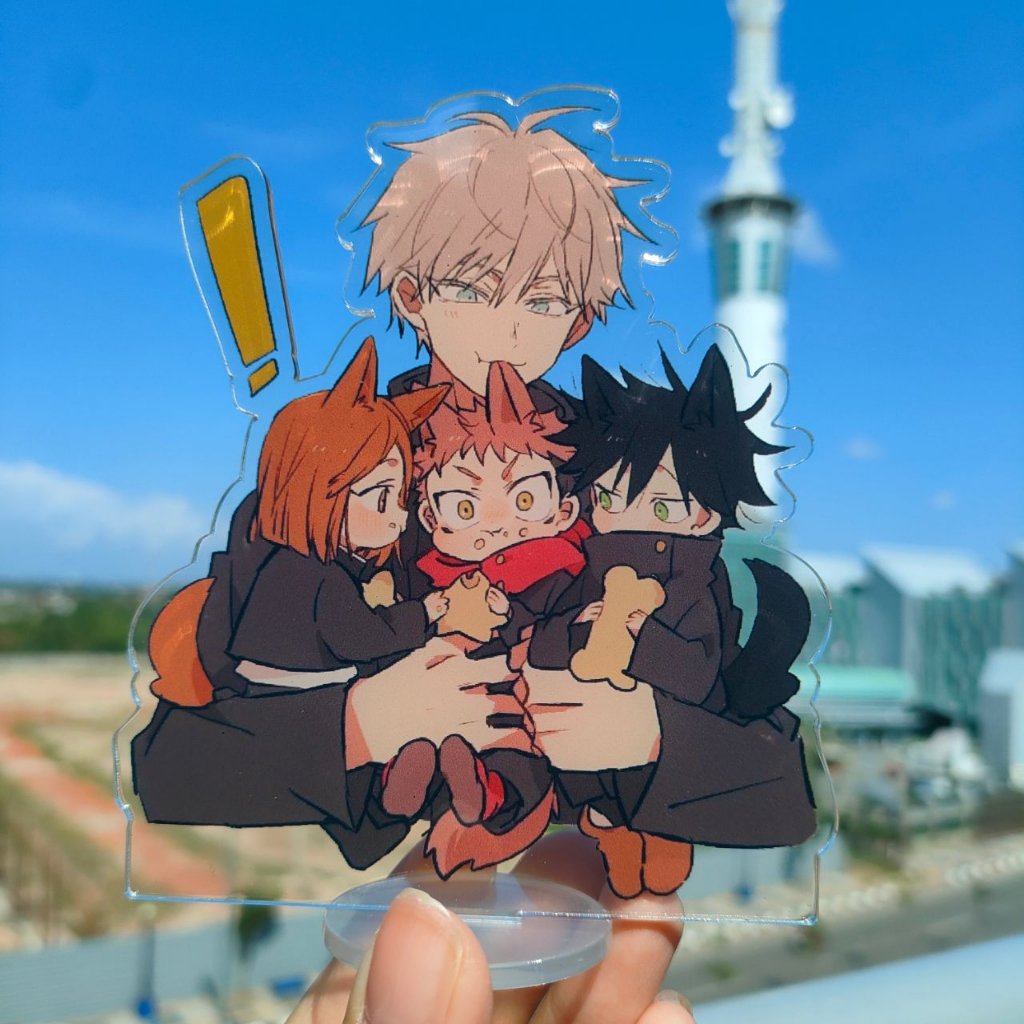 MAU TUTUP TOKO Standee Akrilik Jujutsu Kaisen Chibi Sukuna Satoru Gojo Yuji Itadori Nobara Megumi 10