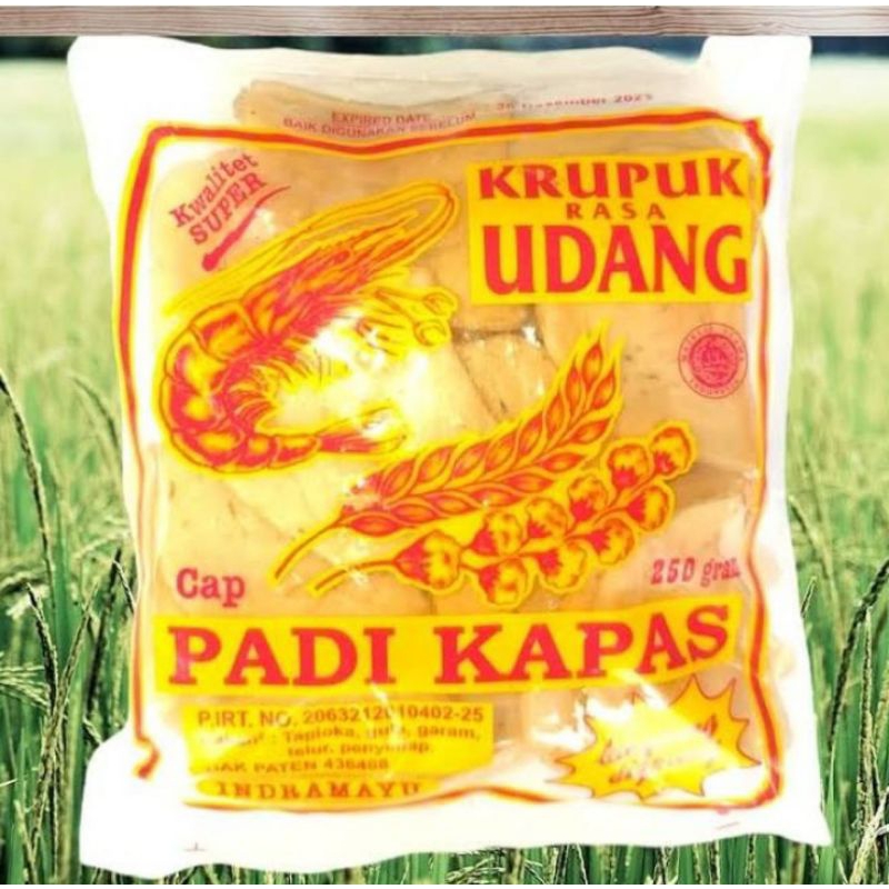 

kerupuk udang mentah padi kapas