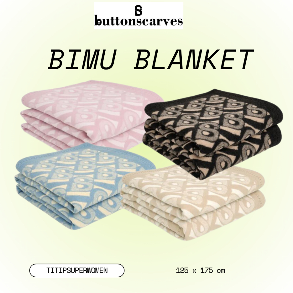 BUTTONSCARVES BIMU BLANKET SELIMUT BIMU MONOGRAM