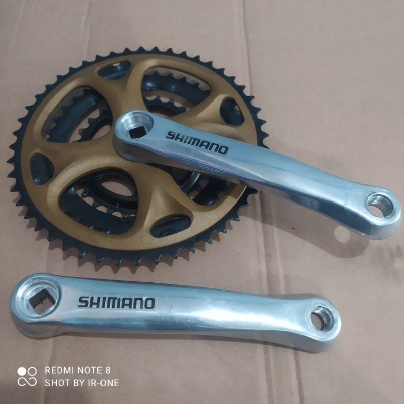 Crank shimano TY33 bb kotak 3 speed 48-38-28t untuk balap jadul atau mtb federal jadul vintage