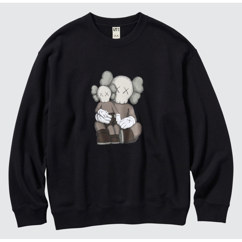 KAWS x UNIQLO SWEATER / SWEATSHIRT FIGURE 2023 ORIGINAL (BLACK WHITE)