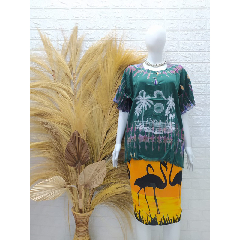 Atasan Bali Pelangi (Pria / Wanita) Yantren Barong Pantai