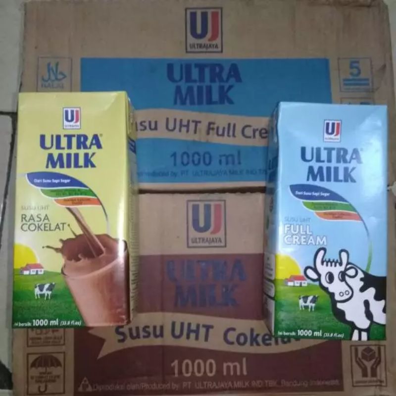 Susu Ultra 1 liter 1 karton