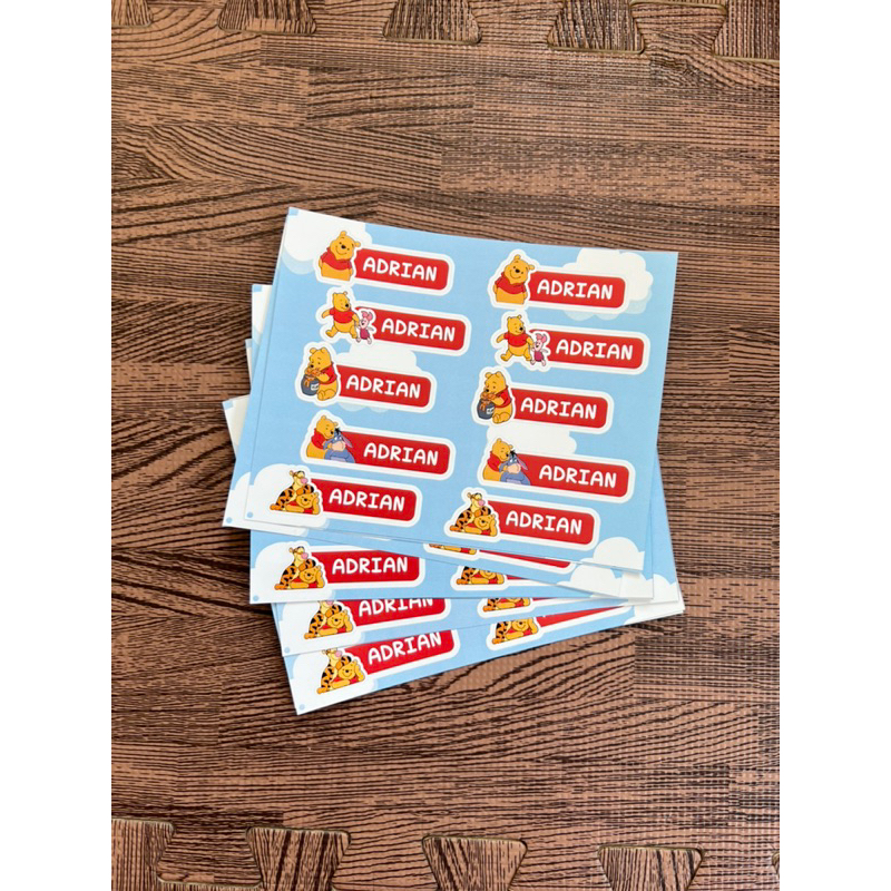 

Winnie The Pooh sticker nama waterproof