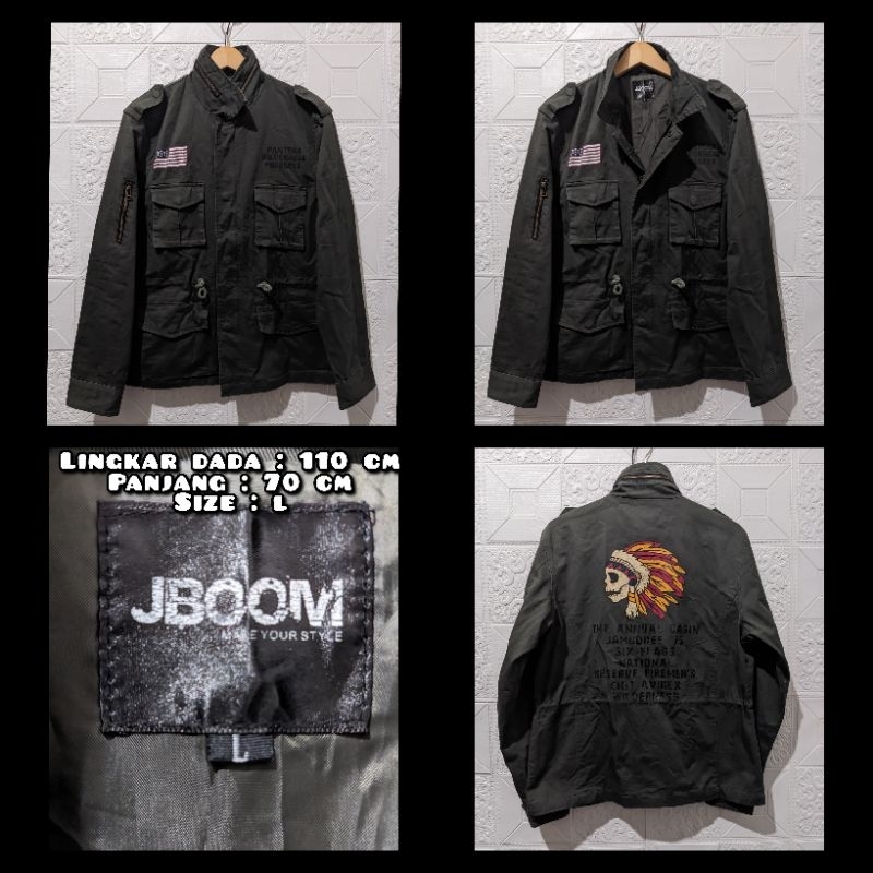 Jaket Parka M65 Warna Hijau Army Second Original.